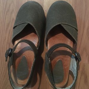 Canvas Olive Green Dansko Clogs